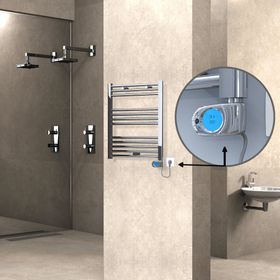 Haiti Düz Krom Musa 200 Watt 600x700 cm Termostatlı Elektrikli Havlupan