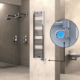 Haiti Düz Krom Musa 300 Watt 400x1500 cm Termostatlı Elektrikli Havlupan