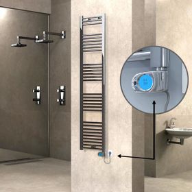 Haiti Düz Krom Musa 300 Watt 400x1800 cm Termostatlı Elektrikli Havlupan