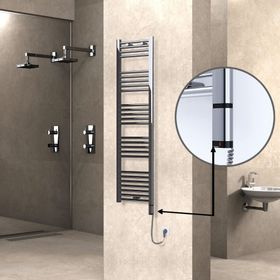 Haiti Düz Krom Sağ 300 Watt 400x1500 cm Termostatlı Elektrikli Havlupan