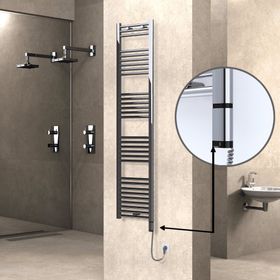 Haiti Düz Krom Sağ 300 Watt 400x1800 cm Termostatlı Elektrikli Havlupan