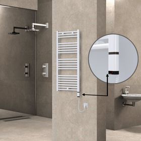 Haiti Elektrikli 300 Watt 500x1100 cm Düz Beyaz Oned On Off Termostatlı Sağ Havlupan