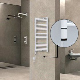 Haiti Elektrikli 300 Watt 500x1100 cm Düz Beyaz Oned On Off Termostatlı Sol Havlupan
