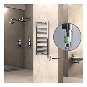 Haiti Elektrikli 300 Watt 500x1100 cm Düz Krom On Off Düğmeli Havlupan