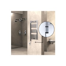 Haiti Elektrikli 300 Watt 500x1100 cm Düz Krom Oned On Off Termostatlı Sol Havlupan