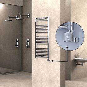 Haiti Elektrikli 300 Watt 500x1200 cm Düz Krom KTX3 Termostatlı Havlupan