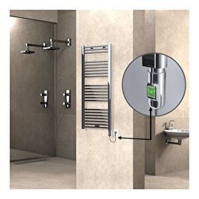 Haiti Elektrikli 300 Watt 500x1200 cm Düz Krom On Off Düğmeli Havlupan