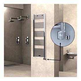 Haiti Elektrikli 300 Watt 500x1500 cm Düz Krom KTX3 Termostatlı Havlupan