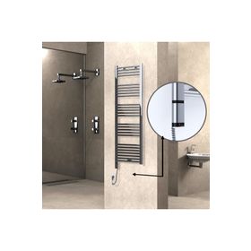 Haiti Elektrikli 300 Watt 500x1500 cm Düz Krom Oned On Off Termostatlı Sol Havlupan