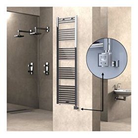 Haiti Elektrikli 300 Watt 500x1800 cm Düz Krom KTX3 Termostatlı Havlupan