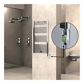 Haiti Elektrikli 300 Watt 600x1100 cm Düz Krom On Off Düğmeli Havlupan
