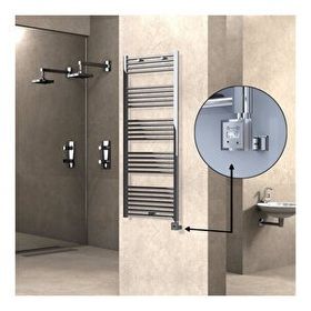 Haiti Elektrikli 300 Watt 600x1500 cm Düz Krom KTX3 Termostatlı Havlupan
