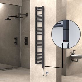 Haiti Elektrikli 300x1800 Düz Antrasit Texture KTX3 600 watt Havlupan