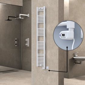 Haiti Elektrikli 300x1800 Düz Beyaz Parlak Thesis Termostat 600 Watt Havlupan