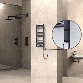Haiti Elektrikli 300x700 Düz Antrasit Texture Sağ 200 Watt Havlupan