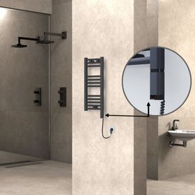 Haiti Elektrikli 300x700 Düz Antrasit Texture Sağ 200 Watt Havlupan