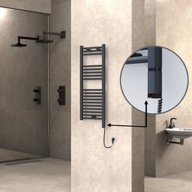 Haiti Elektrikli 400x1000 Düz Antrasit Texture Sağ 300 Watt Havlupan
