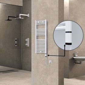 Haiti Elektrikli 400x1000 Düz Beyaz Parlak Sağ 300 Watt Havlupan