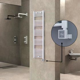 Haiti Elektrikli 600 Watt 400x1500 cm Düz Beyaz KTX3 Termostatlı Havlupan