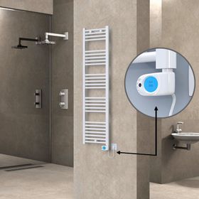 Haiti Elektrikli 600 Watt 400x1500 cm Düz Beyaz Musa Termostatlı Havlupan