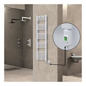 Haiti Elektrikli 600 Watt 400x1500 cm Düz Beyaz On Off Düğmeli Havlupan