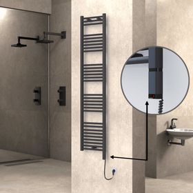 Haiti Elektrikli 600 Watt 400x1800 cm Düz Antrasit Oned On Off Termostatlı Sağ Havlupan
