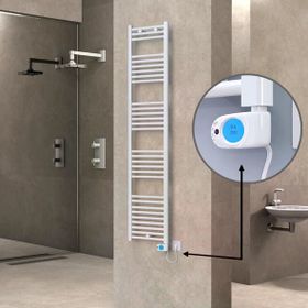 Haiti Elektrikli 600 Watt 400x1800 cm Düz Beyaz Musa Termostatlı Havlupan