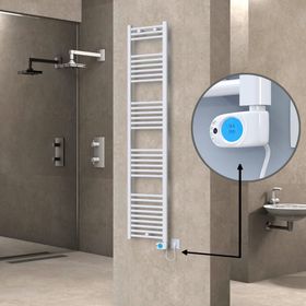 Haiti Elektrikli 600 Watt 400x1800 cm Düz Beyaz Musa Termostatlı Havlupan