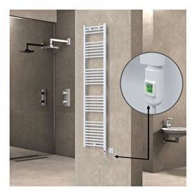 Haiti Elektrikli 600 Watt 400x1800 cm Düz Beyaz On Off Düğmeli Havlupan