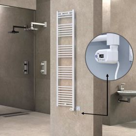 Haiti Elektrikli 600 Watt 400x1800 cm Düz Beyaz Thesis Termostatlı Havlupan