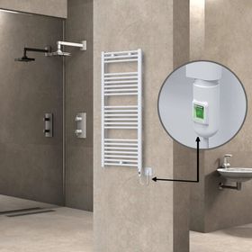 Haiti Elektrikli 600 Watt 500x1200 cm Düz Beyaz On Off Düğmeli Havlupan
