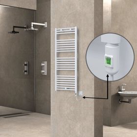 Haiti Elektrikli 600 Watt 500x1200 cm Düz Beyaz On Off Düğmeli Havlupan