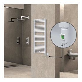 Haiti Elektrikli 600 Watt 500x1200 cm Düz Beyaz On Off Düğmeli Havlupan