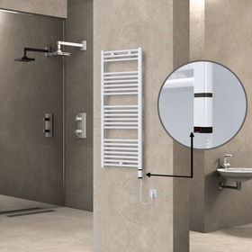 Haiti Elektrikli 600 Watt 500x1200 cm Düz Beyaz Oned On Off Termostatlı Sağ Havlupan