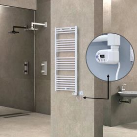 Haiti Elektrikli 600 Watt 500x1200 cm Düz Beyaz Thesis Termostatlı Havlupan