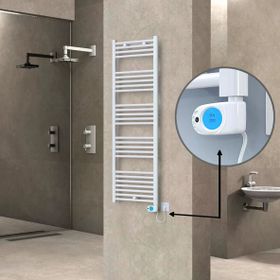 Haiti Elektrikli 600 Watt 500x1500 cm Düz Beyaz Musa Termostatlı Havlupan