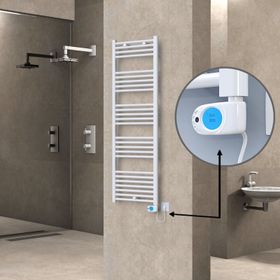 Haiti Elektrikli 600 Watt 500x1500 cm Düz Beyaz Musa Termostatlı Havlupan
