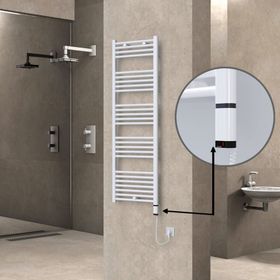 Haiti Elektrikli 600 Watt 500x1500 cm Düz Beyaz Oned On Off Termostatlı Sağ Havlupan