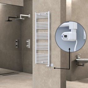 Haiti Elektrikli 600 Watt 500x1500 cm Düz Beyaz Thesis Termostatlı Havlupan
