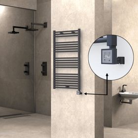 Haiti Elektrikli 600 Watt 600x1100 cm Düz Antrasit KTX3 Termostatlı Havlupan