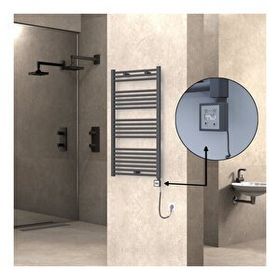 Haiti Elektrikli 600 Watt 600x1100 cm Düz Antrasit KTX3 Termostatlı Havlupan