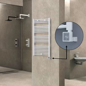 Haiti Elektrikli 600 Watt 600x1100 cm Düz Beyaz KTX3 Termostatlı Havlupan