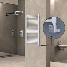Haiti Elektrikli 600 Watt 600x1100 cm Düz Beyaz KTX3 Termostatlı Havlupan