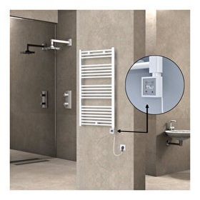 Haiti Elektrikli 600 Watt 600x1100 cm Düz Beyaz KTX3 Termostatlı Havlupan