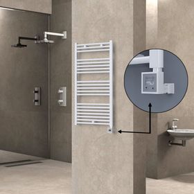 Haiti Elektrikli 600 Watt 600x1100 cm Düz Beyaz KTX3 Termostatlı Havlupan