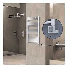 Haiti Elektrikli 600 Watt 600x1100 cm Düz Beyaz KTX3 Termostatlı Havlupan
