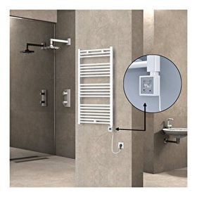 Haiti Elektrikli 600 Watt 600x1100 cm Düz Beyaz KTX3 Termostatlı Havlupan