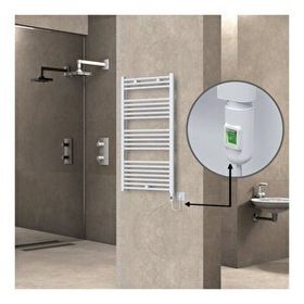 Haiti Elektrikli 600 Watt 600x1100 cm Düz Beyaz On Off Düğmeli Havlupan