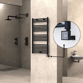 Haiti Elektrikli 600 Watt 600x1100 cm Düz Mat Siyah KTX3 Termostatlı Havlupan