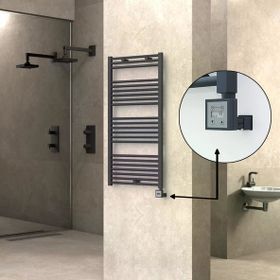 Haiti Elektrikli 600 Watt 600x1200 cm Düz Antrasit KTX3 Termostatlı Havlupan